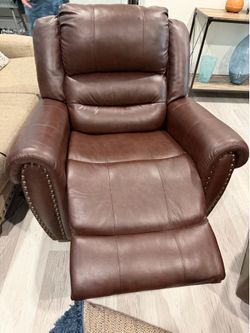 Brown power lift/ massage recliner