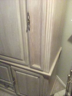 Entertainment Center Wood Brass