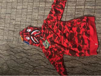 Bape hoodie red