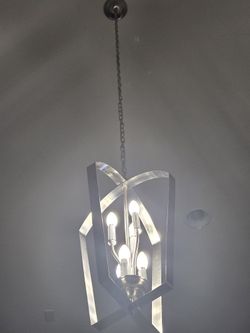 Generation Lighting Romee 3 -Light Brushed Nickel Transitional Geometric Medium Hanging Pendant light