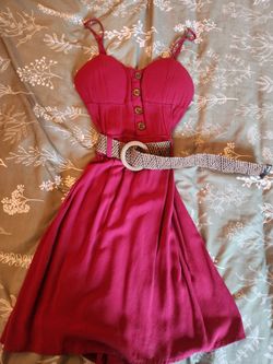 Burgundy Short Dress