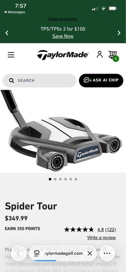 Taylormade Spider Tour Super Stroke golf putter