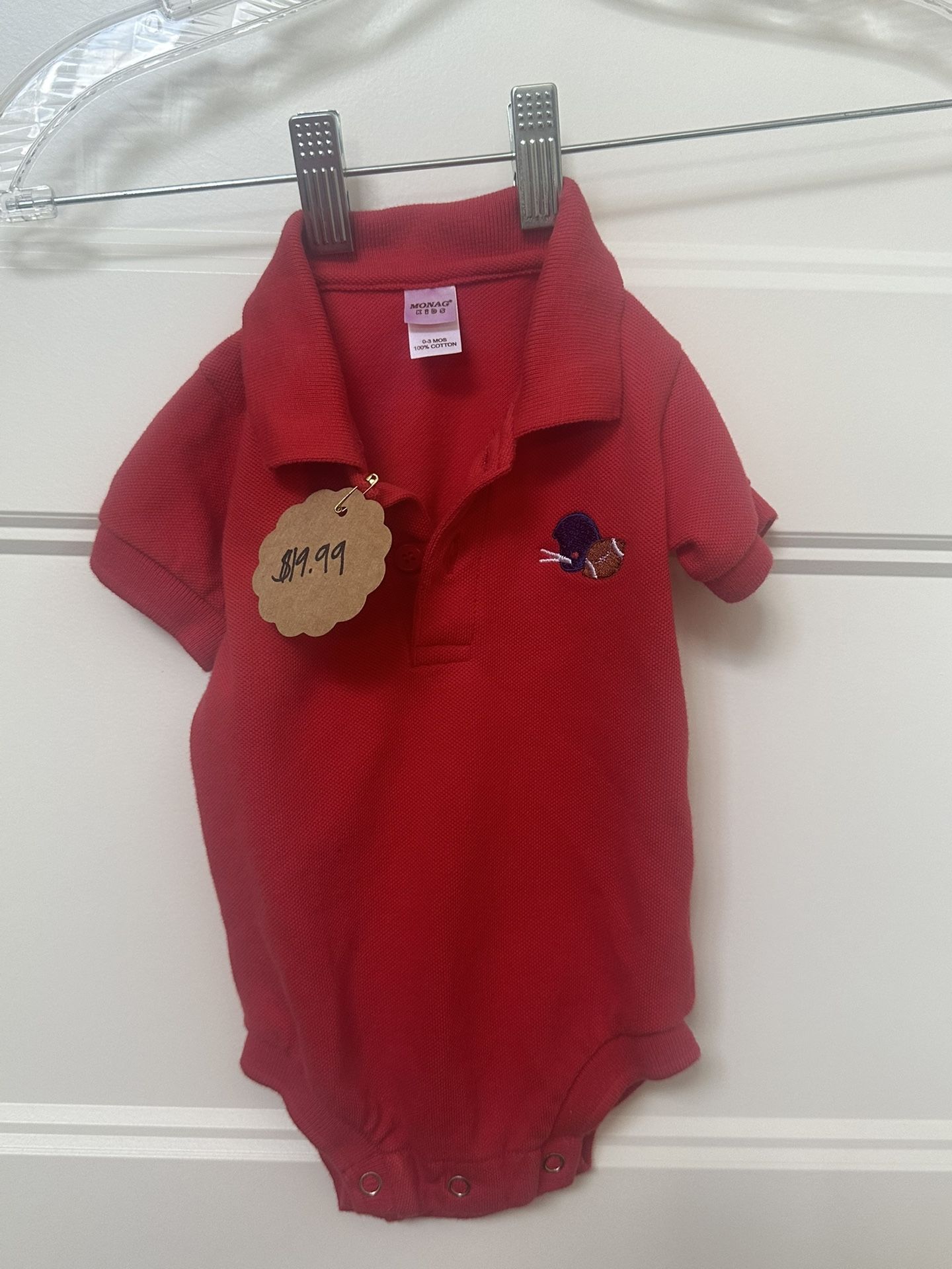 Cute Football Shirt. Size 0-3M. Brand New With Tags. Bought For $19.