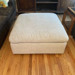 Large Grey Ottoman / Pouf / Footrest / Coffee Table