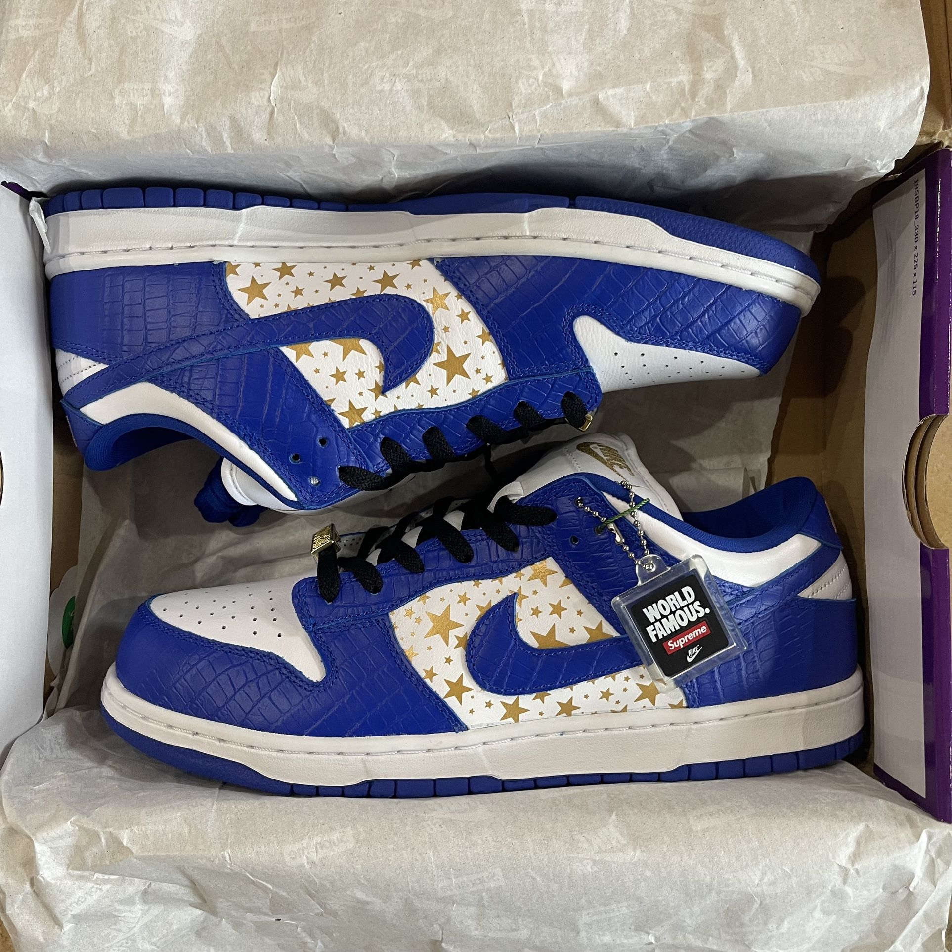 Size 10.5 - Nike SB Dunk Low OG QS Supreme Hyper Royal