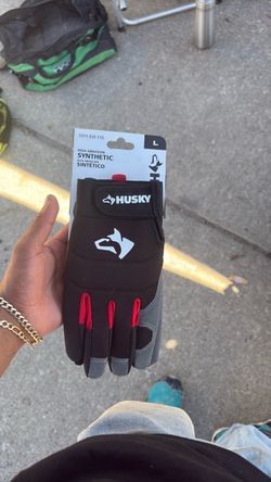 Husky High Abrasion Synthetic Work Gloves Size L