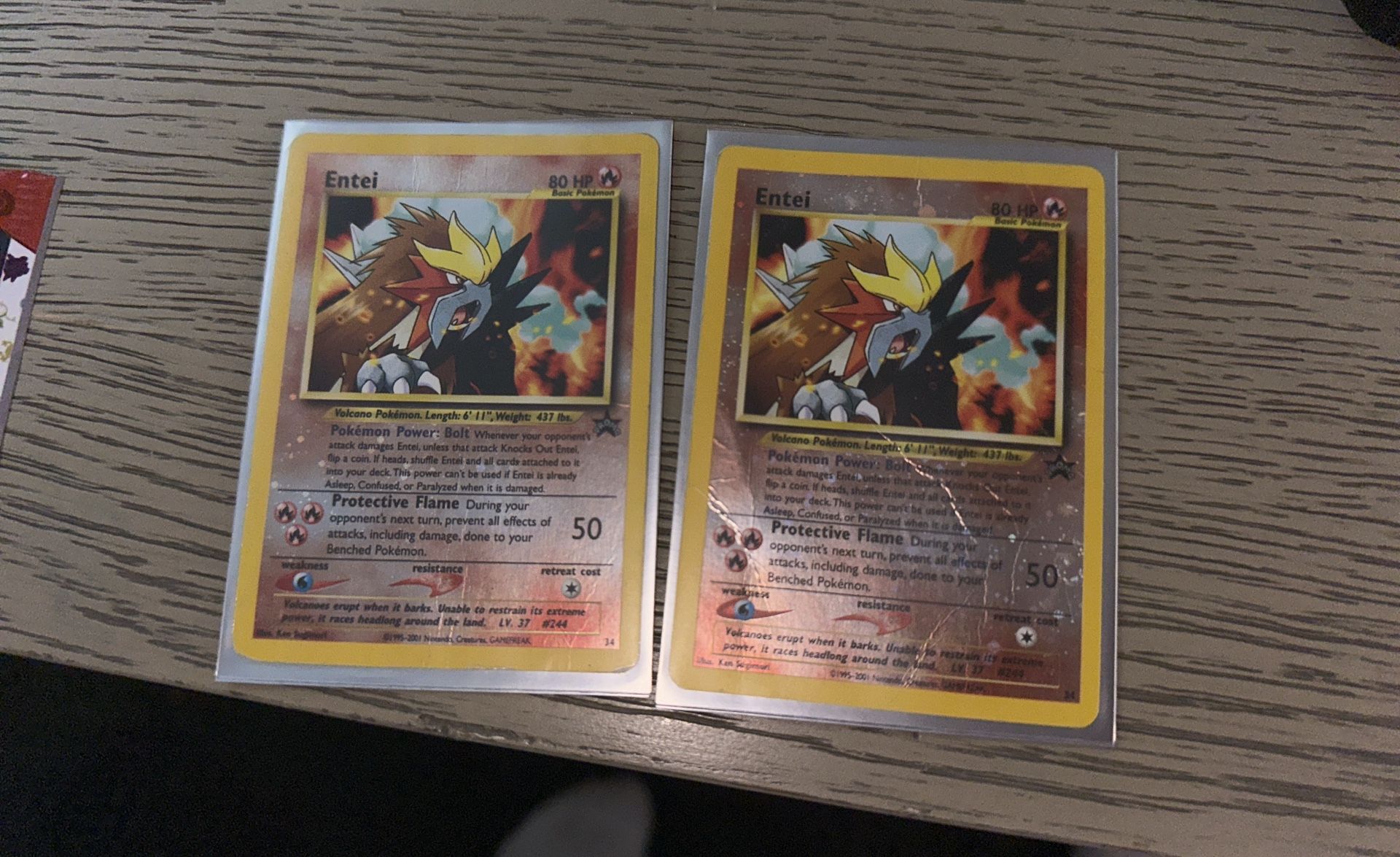 Pokemon 2001 Entei Heavily Played