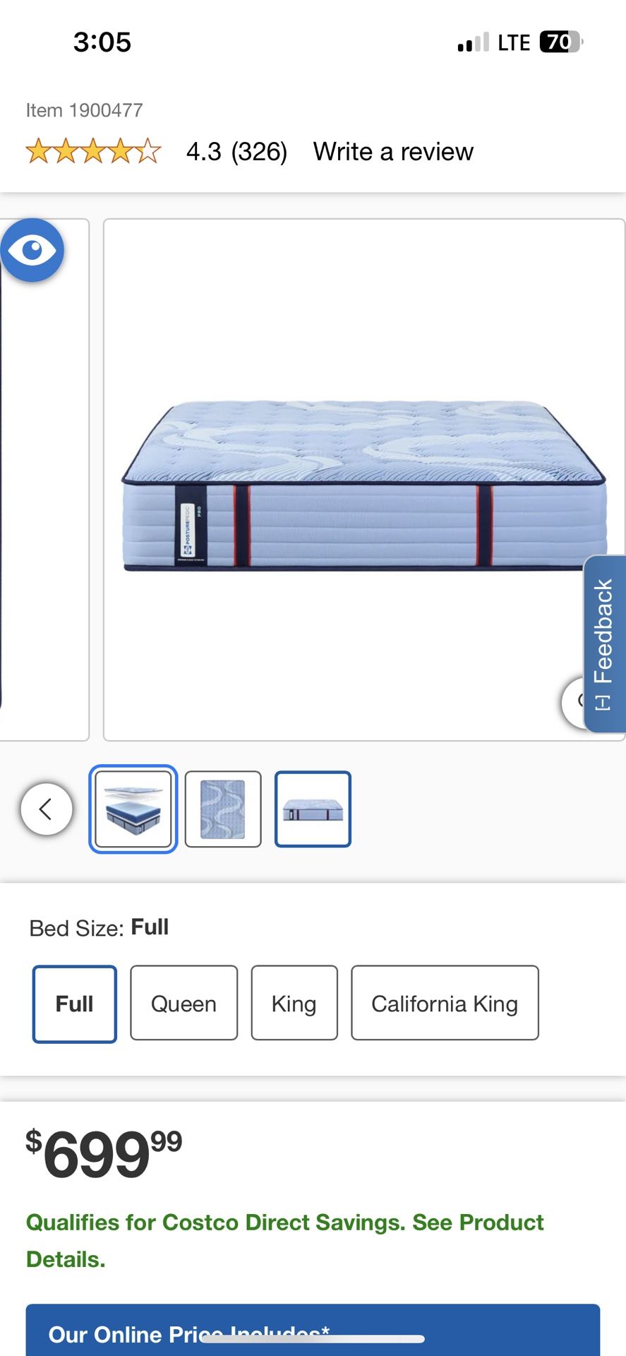 Full Size Bed