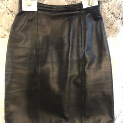 Real Leather Pencil Skirt