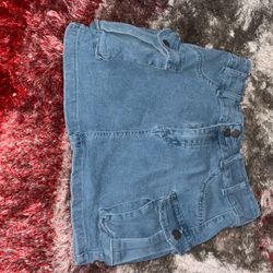 Jean Cargo Skirt 