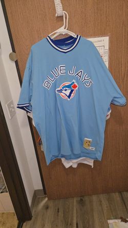 100% AUTHENTIC MITCHELL & NESS 1987 CECIL FIELDER Toronto BLUE JAYS JERSEY Size 5XL