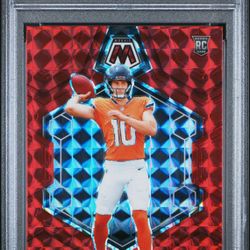 2024 Mosaic Bo Nix Red #312 PSA 9 Denver Broncos 