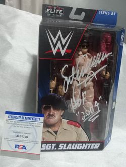 WWE Elite Series Sergeant Slaughter Autograph Action Figure