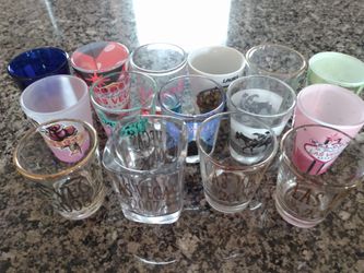 Collection Of 15 Or More Shot Glasses. 