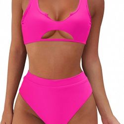 New Pink Bikini Swimsuit 