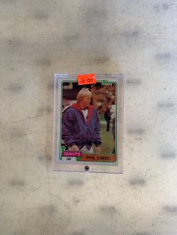 Phil Simms Topps1981 Card