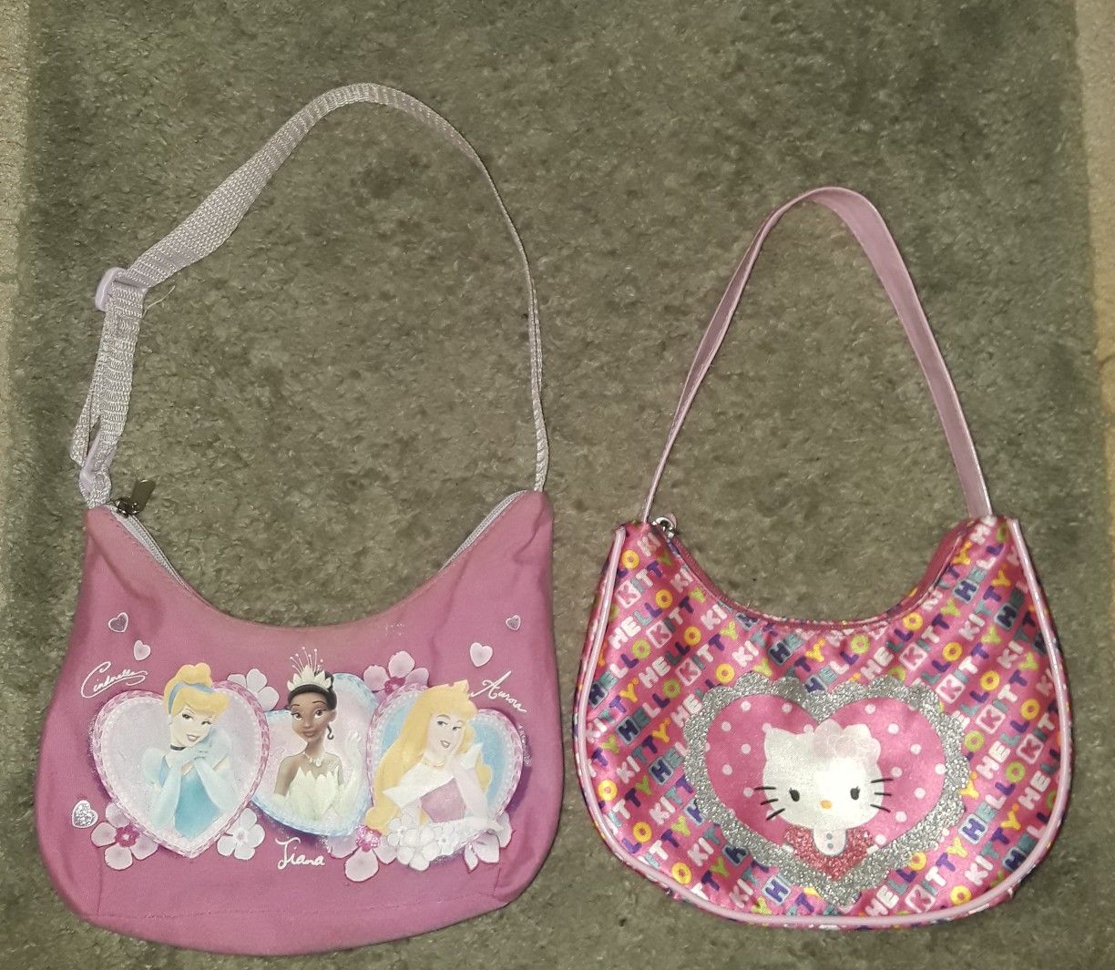 Girls Disney princess and Hello Kitty purse