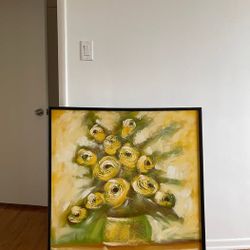 37x37 Large Floral Painting