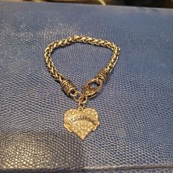 Vegas Strong Heart Charm Bracelet