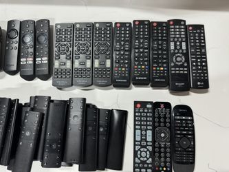 Lot Of 45 TV Remotes: Vizio, Amazon, Roku, TCL, Insignia, Samsung, LG, Sharp, Some Are Universal/Programmable 