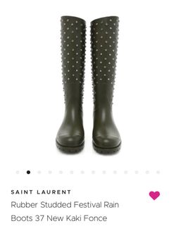 Saint Laurent Studded Festival Rain Boots