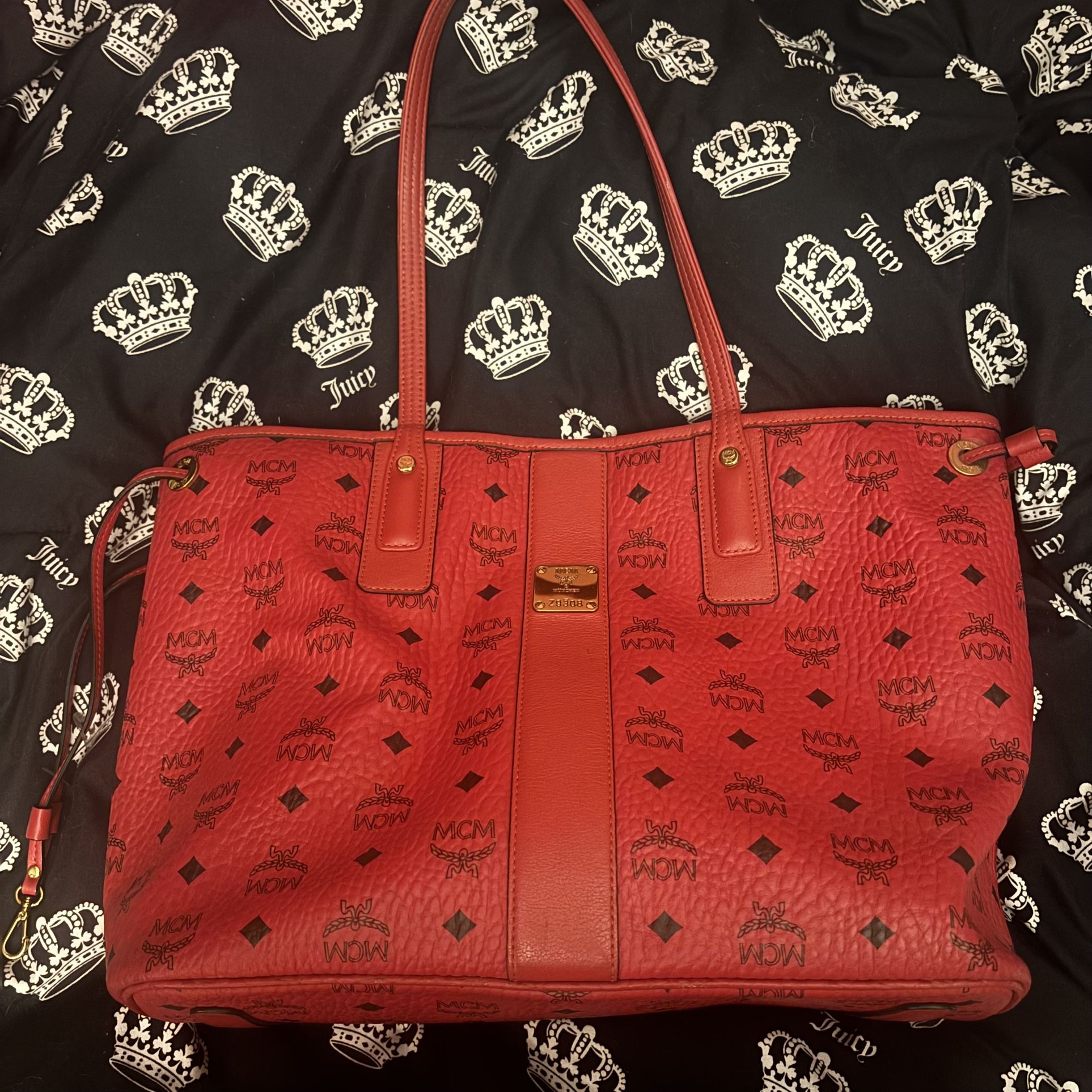 Cherry Red MCM Tote Bag