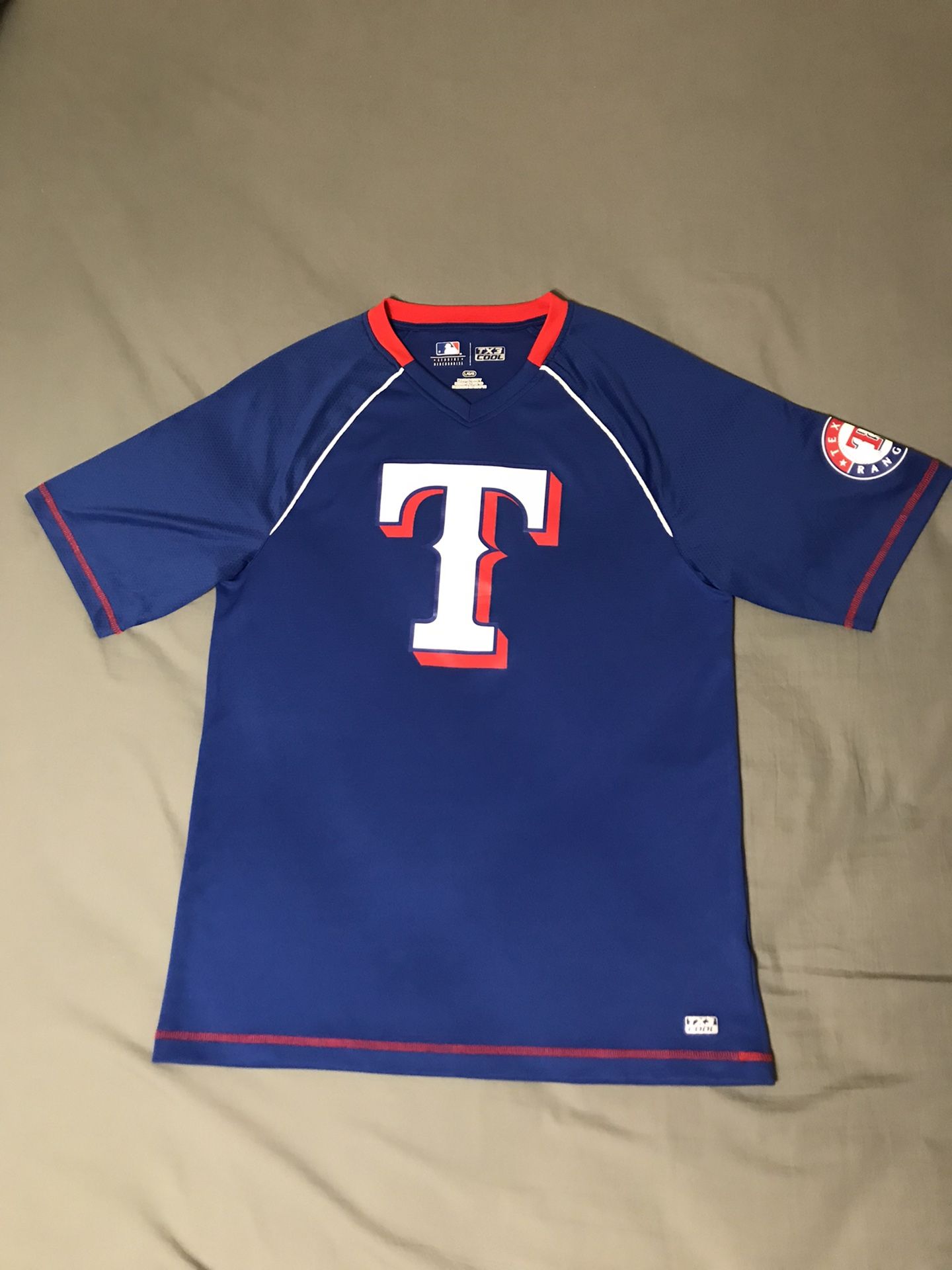 Texas Rangers Men’s MLB Genuine Merchandise Polyester Shirt TX3 Cool Size L