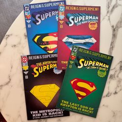 Reign of the Supermen Comic Lot DC Comics 1993 Superman Action 687 Man of Steel 22 Superman 78 Adventures 501