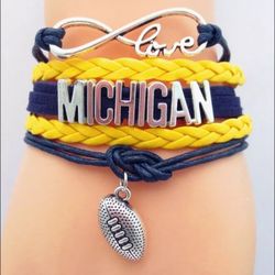 Michigan Football Bracelet