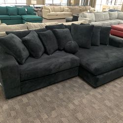 Big Oversized Black Sectional Couch