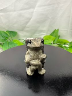 Crystal Pyrite Frog on Yooperlite Chair