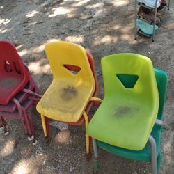 Sturdy Antique School Chairs 