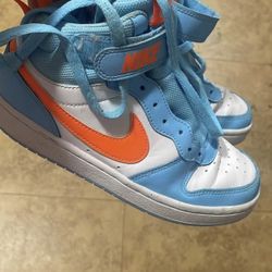 Nike Court Borough Mid 2 GS "Aquarius Blue Total Orange