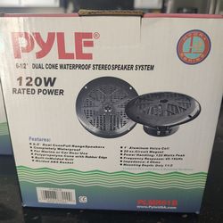 Pyle 6 1/2 waterproof stereo speakers