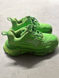 Balenciaga Triple S Neon Green Sneakers - Size 11 (Eu 44)
