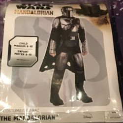 Star Wars The Mandalorian Child Costume Size Medium 8-10-NEW 