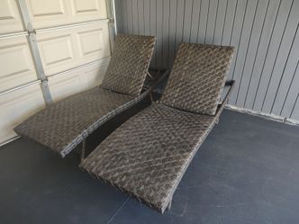 Outdoor patio chaise lounge chairs, pool furniture loungers