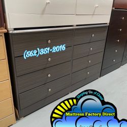 New Grey Wood 8 Drawer Dresser Tocador 
