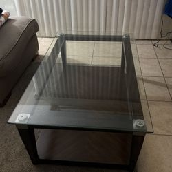 square glass coffee table
