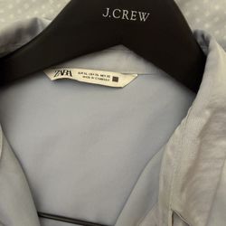 Zara Blue Shirt Silk Xl 