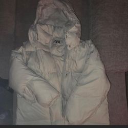 Zara Waist Length Puffer Coat
