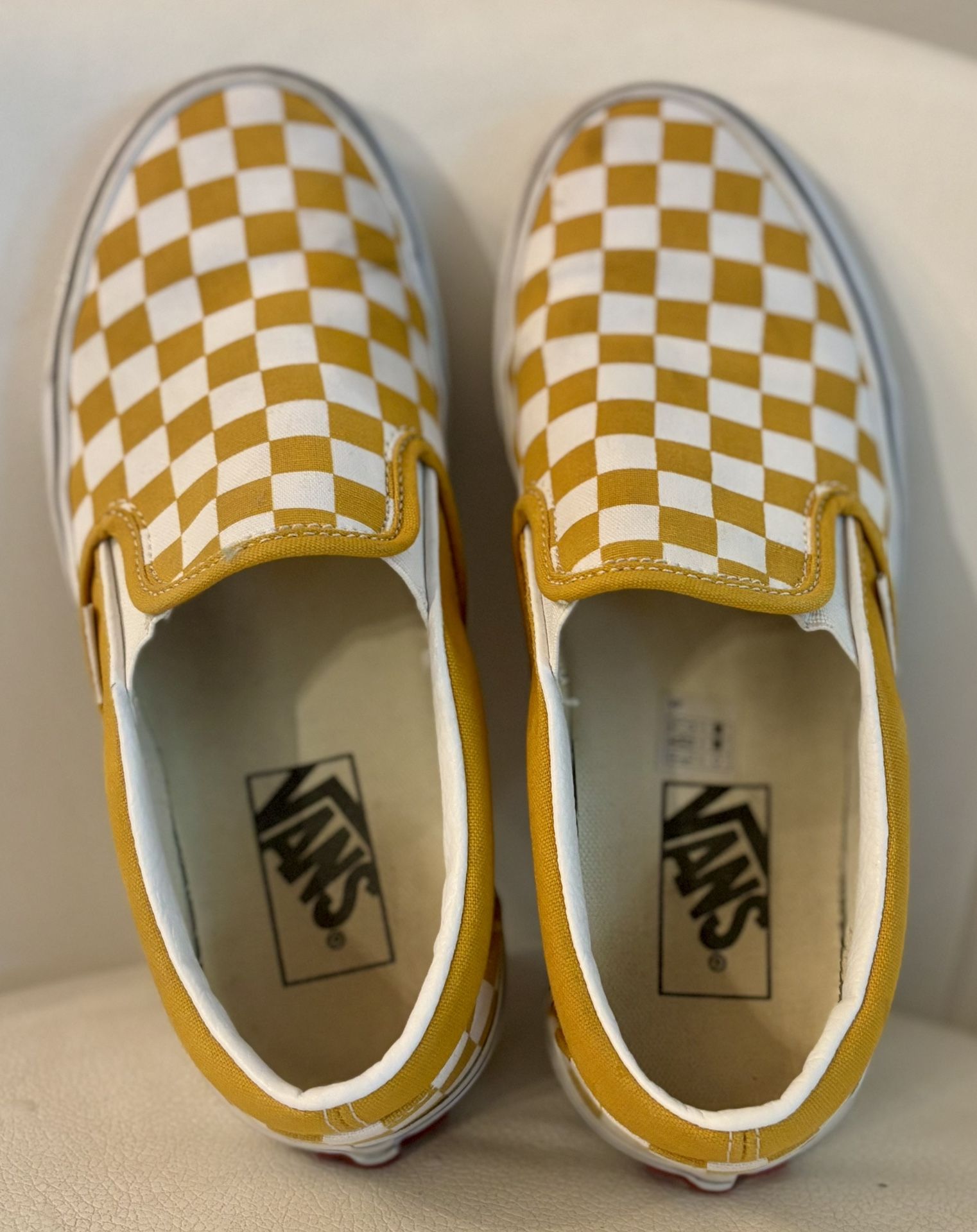 Vans Slip-On Checkerboard (Mustard Yellow) – Women’s Size 7