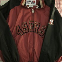 Chalk line extra large pull over zip up in the front 49ers pull over chalk line 125 or best offer