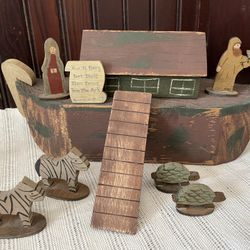 Antique Handmade Noah’s Ark