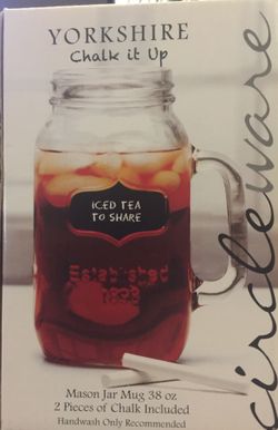Yorkshire Chalk it up Mason jar mug 38 oz