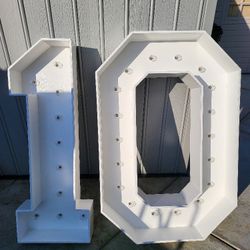 Number 10 Marquees Like New, Fresh Paint