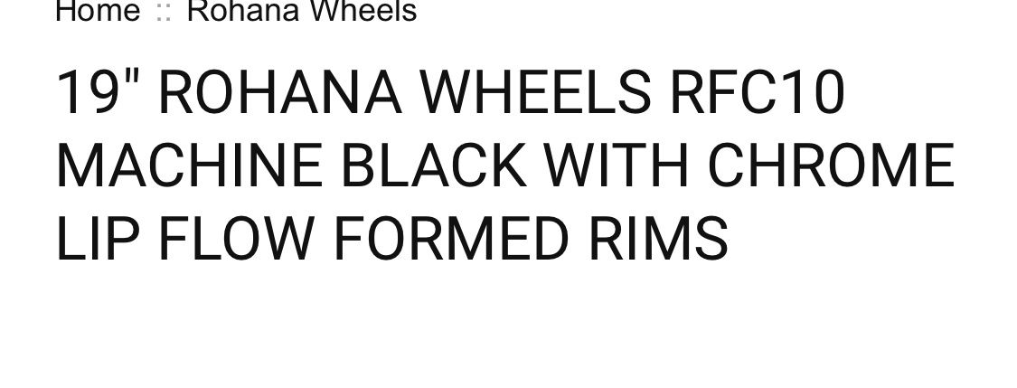 19’s Rohana Wheels RC10 