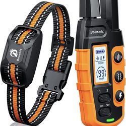 Bousnic Dog Shock Collar - 3300Ft Training dog training collar, Orange