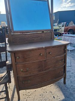 Antique dresser with mirror  $50