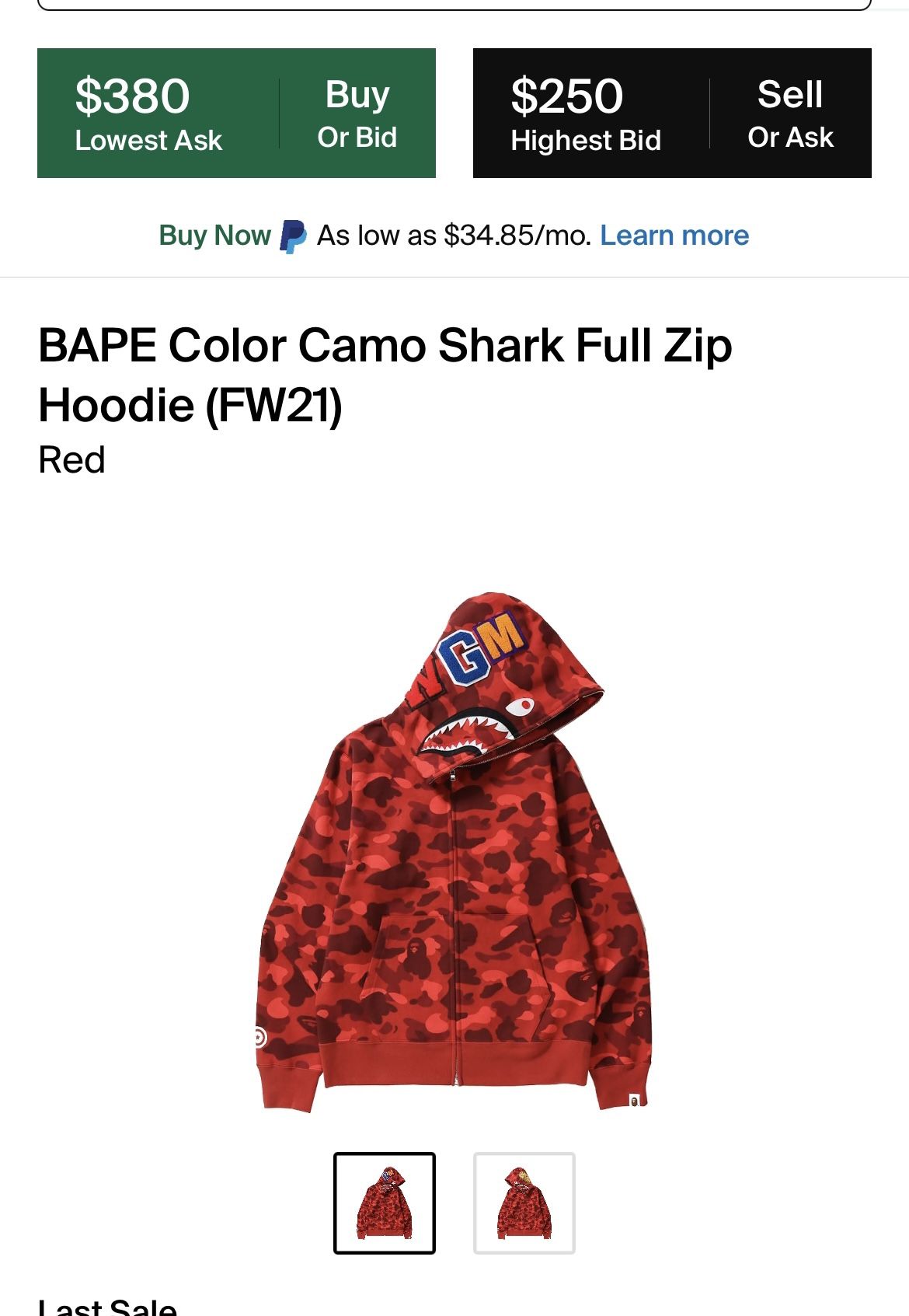 Bape Red Camo Hoodie